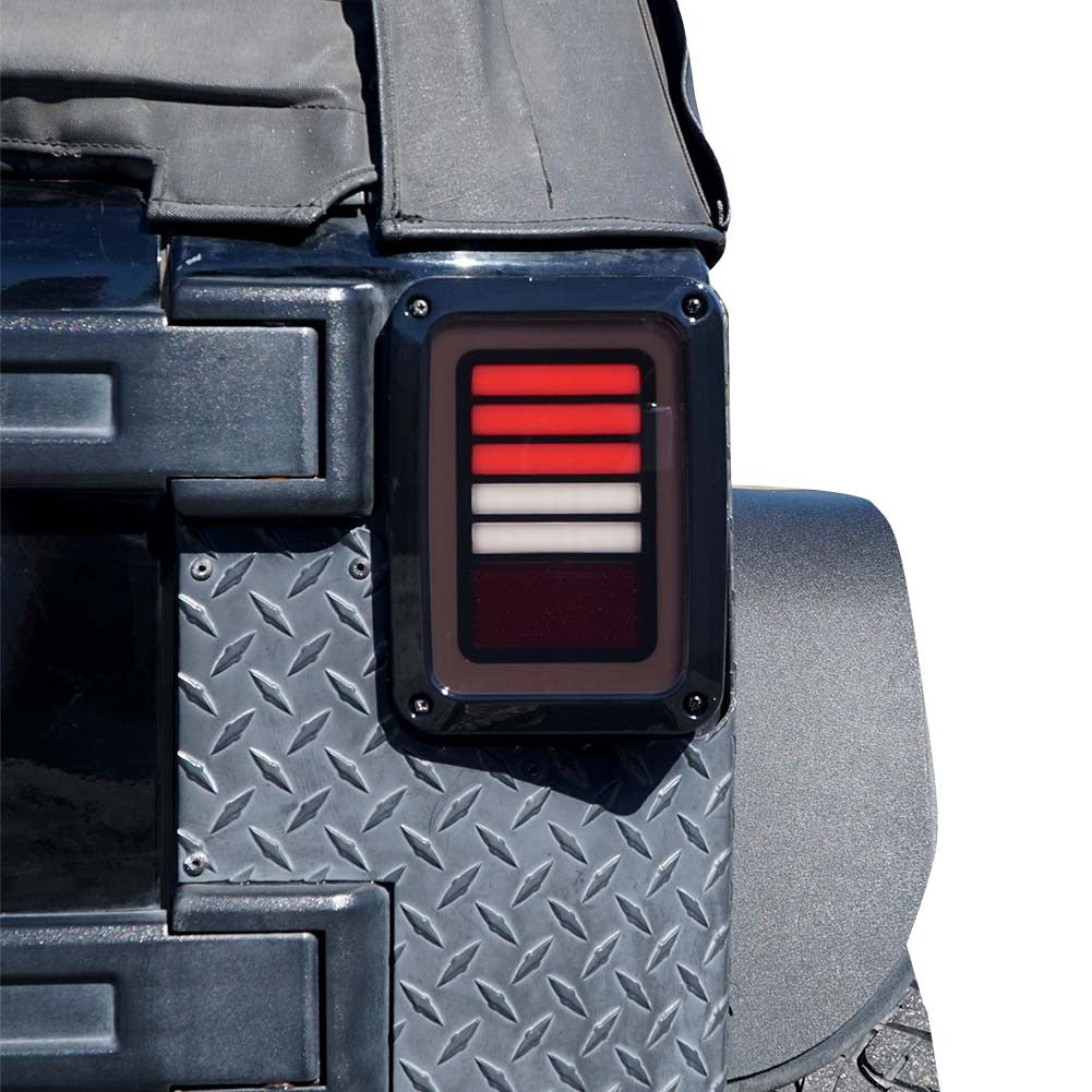 3D Hologram Smoked LED Tail Lights for Wrangler JK 2007-2018 Lighting