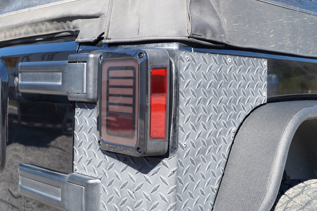 3D Hologram Smoked LED Tail Lights for Wrangler JK 2007-2018 Lighting