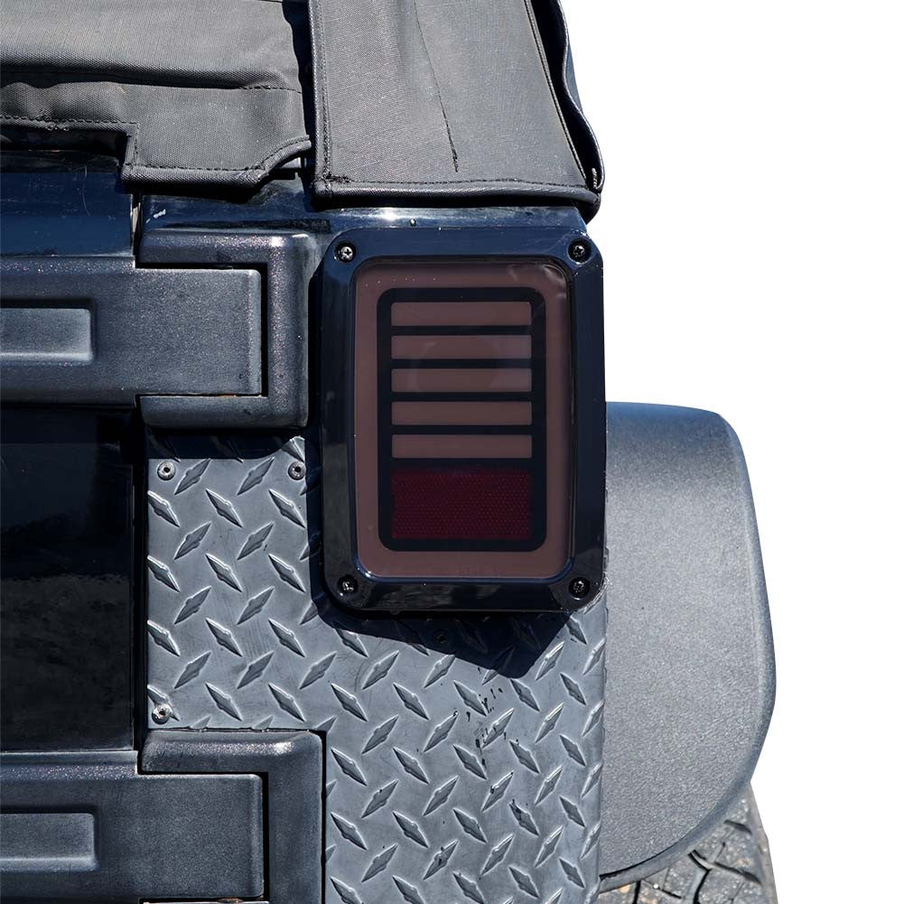 3D Hologram Smoked LED Tail Lights for Wrangler JK 2007-2018 Lighting