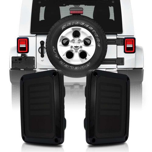 3D Hologram Smoked LED Tail Lights for Wrangler JK 2007-2018 Default Title Lighting