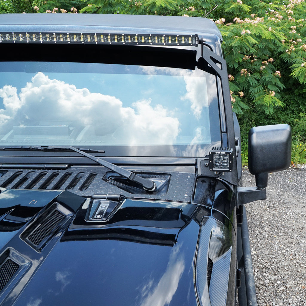 LED Light Bar Combo Kit with AUX Lights & Bracket Wiring Harness Kit for Wrangler JK 2007-2018 Lighting