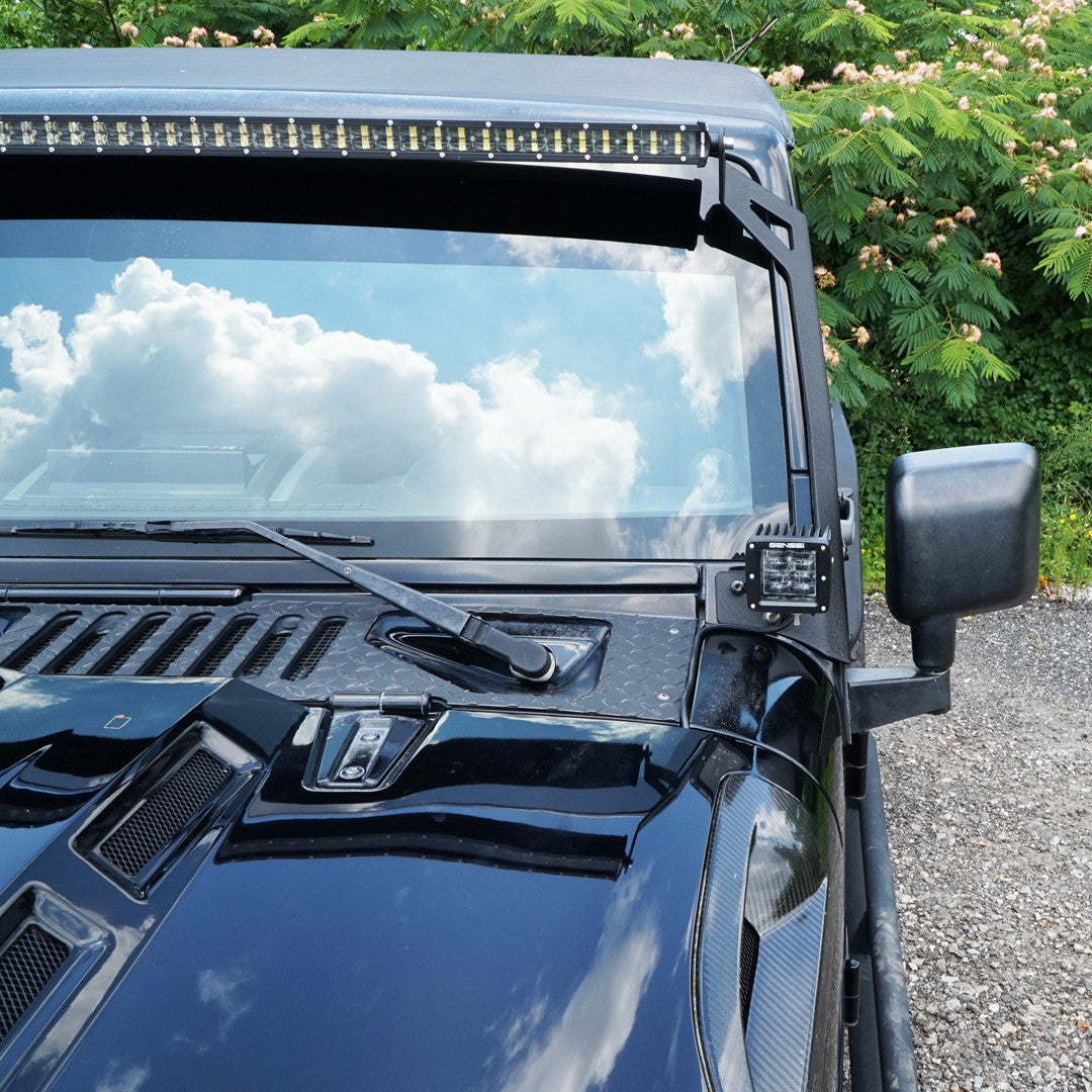 LED Light Bar Combo Kit with AUX Lights & Bracket Wiring Harness Kit for Wrangler JK 2007-2018 Lighting