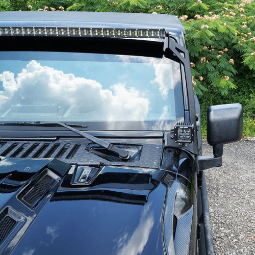 LED Light Bar Combo Kit with AUX Lights & Bracket Wiring Harness Kit for Wrangler JK 2007-2018 Lighting