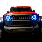 7 Inch DEMON EYE LED Headlights with Remote Control with Matching Fog Lamps - GENSSI Lighting