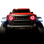 7 Inch DEMON EYE LED Headlights with Remote Control with Matching Fog Lamps - GENSSI Lighting