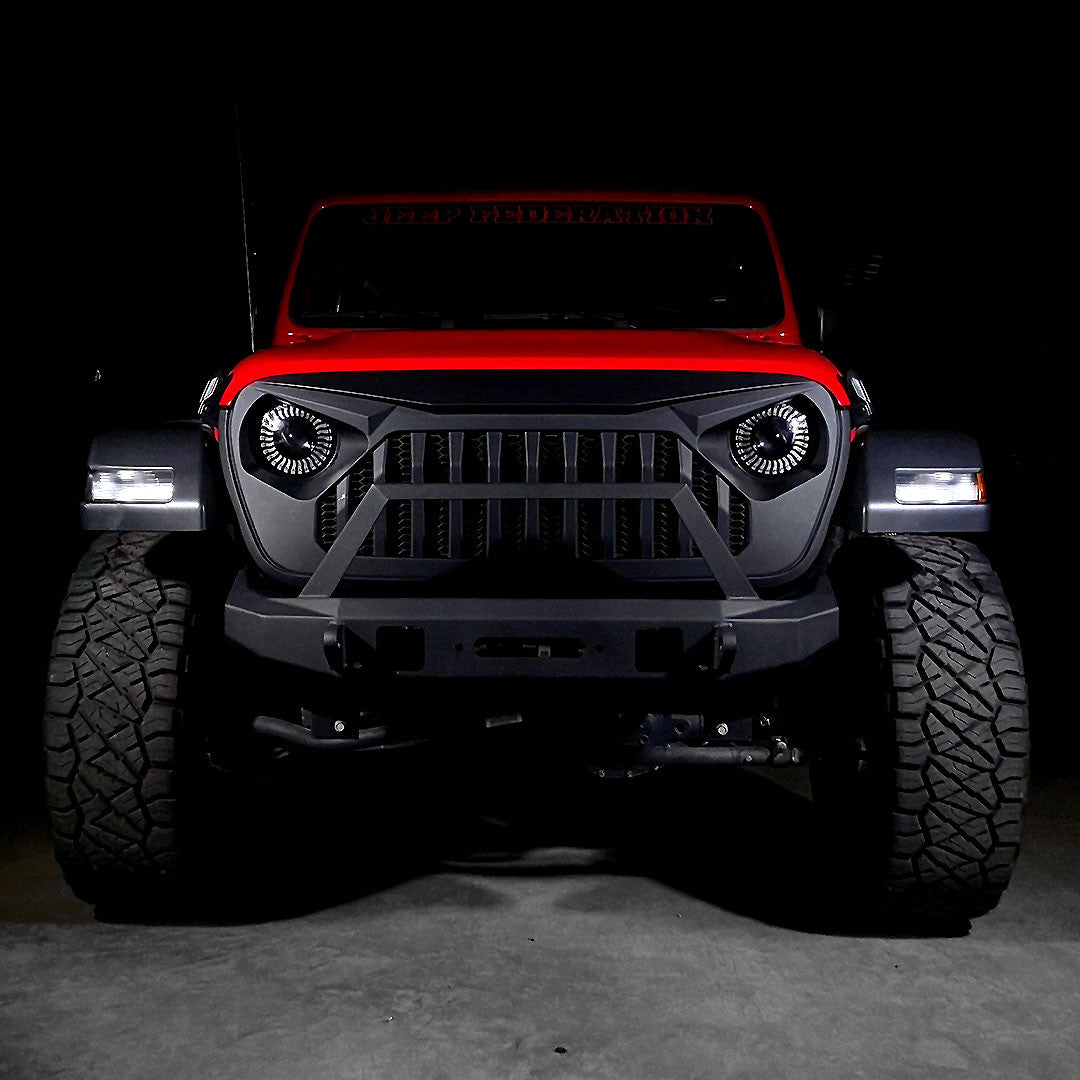 Demon Eye HALO Projector Black LED Headlights and Fog Lights for Wrangler JK 2007-2018 Lighting