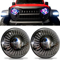 Demon Eye HALO Projector Black LED Headlights for Wrangler CJ TJ JK Default Title Lighting
