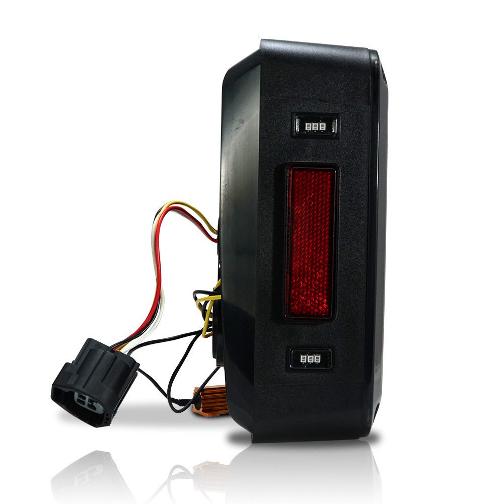DIAMOND Black LED Tail Lights for Wrangler JK 2007 - 2018 - GENSSI Lighting