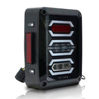 DIAMOND Black LED Tail Lights for Wrangler JK 2007 - 2018 - GENSSI Lighting