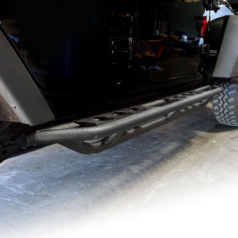 Running Boards Side Steps Rail Steps Rock Sliders 2007-2018 Jeep Wrangler 4dr Exterior Part
