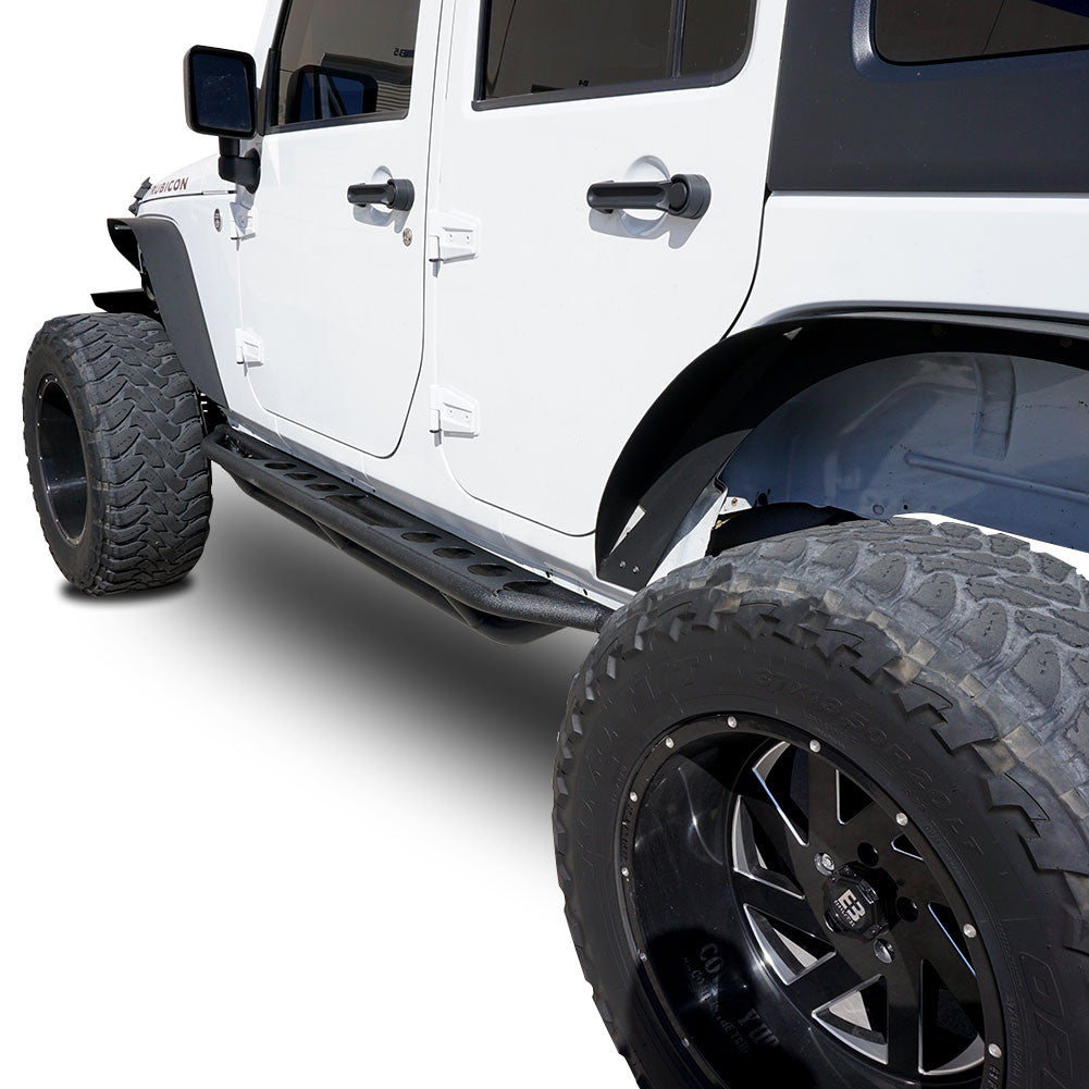 Running Boards Side Steps Rail Steps Rock Sliders 2007-2018 Jeep Wrangler 4dr Exterior Part