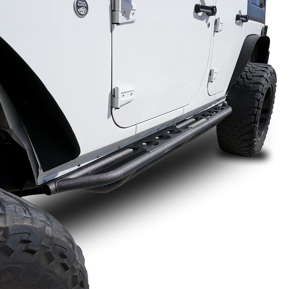 Running Boards Side Steps Rail Steps Rock Sliders 2007-2018 Jeep Wrangler 4dr Exterior Part