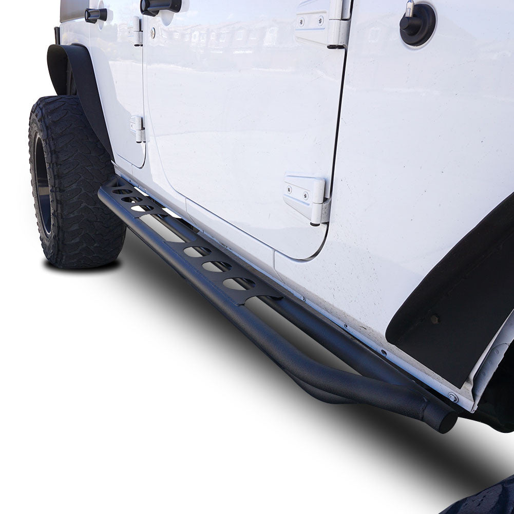 Running Boards Side Steps Rail Steps Rock Sliders 2007-2018 Jeep Wrangler 4dr Exterior Part