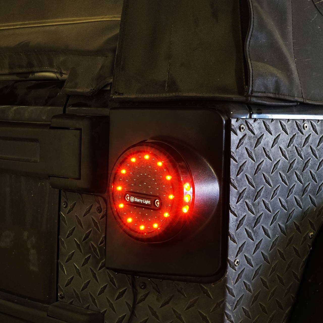 VULCAN Black LED Tail Lights for Wrangler JK 2007-2018 Lighting