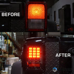 XPE Black LED Tail Lights for Wrangler JK 2007 - 2018 - GENSSI Lighting