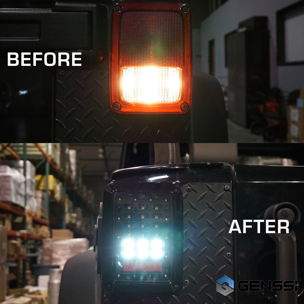 XPE Black LED Tail Lights for Wrangler JK 2007-2018 Lighting