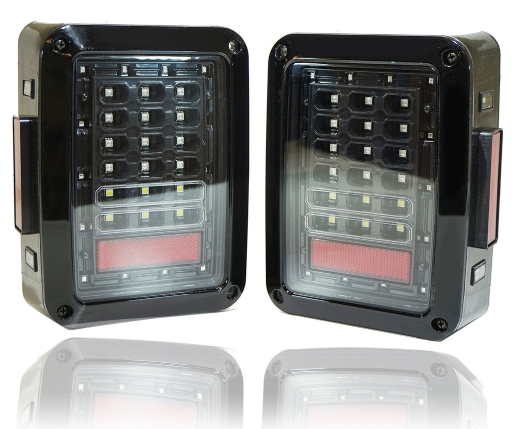XPE Black LED Tail Lights for Wrangler JK 2007-2018 Lighting