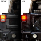 XPE Black LED Tail Lights for Wrangler JK 2007 - 2018 - GENSSI Lighting