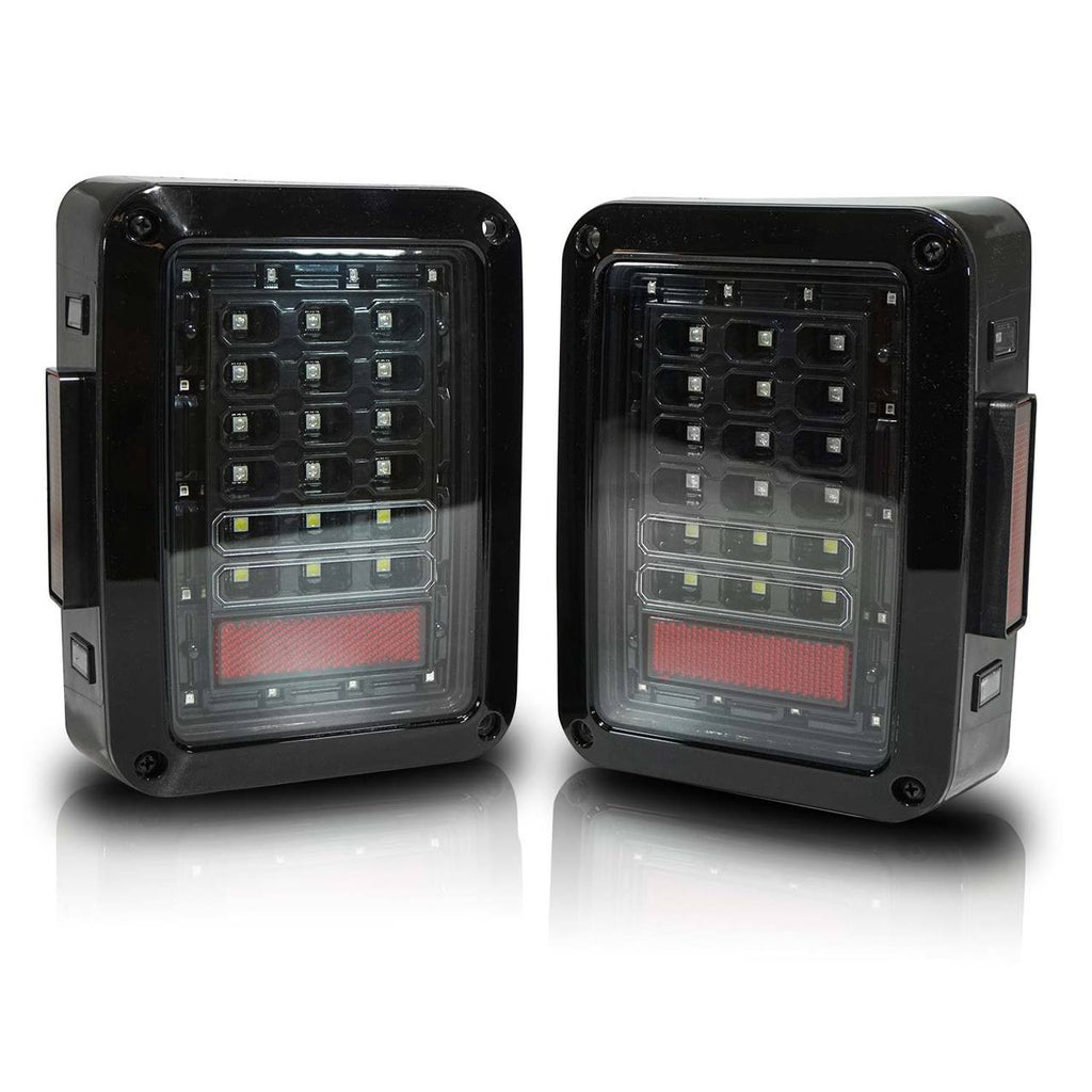 XPE Black LED Tail Lights for Wrangler JK 2007-2018 Lighting