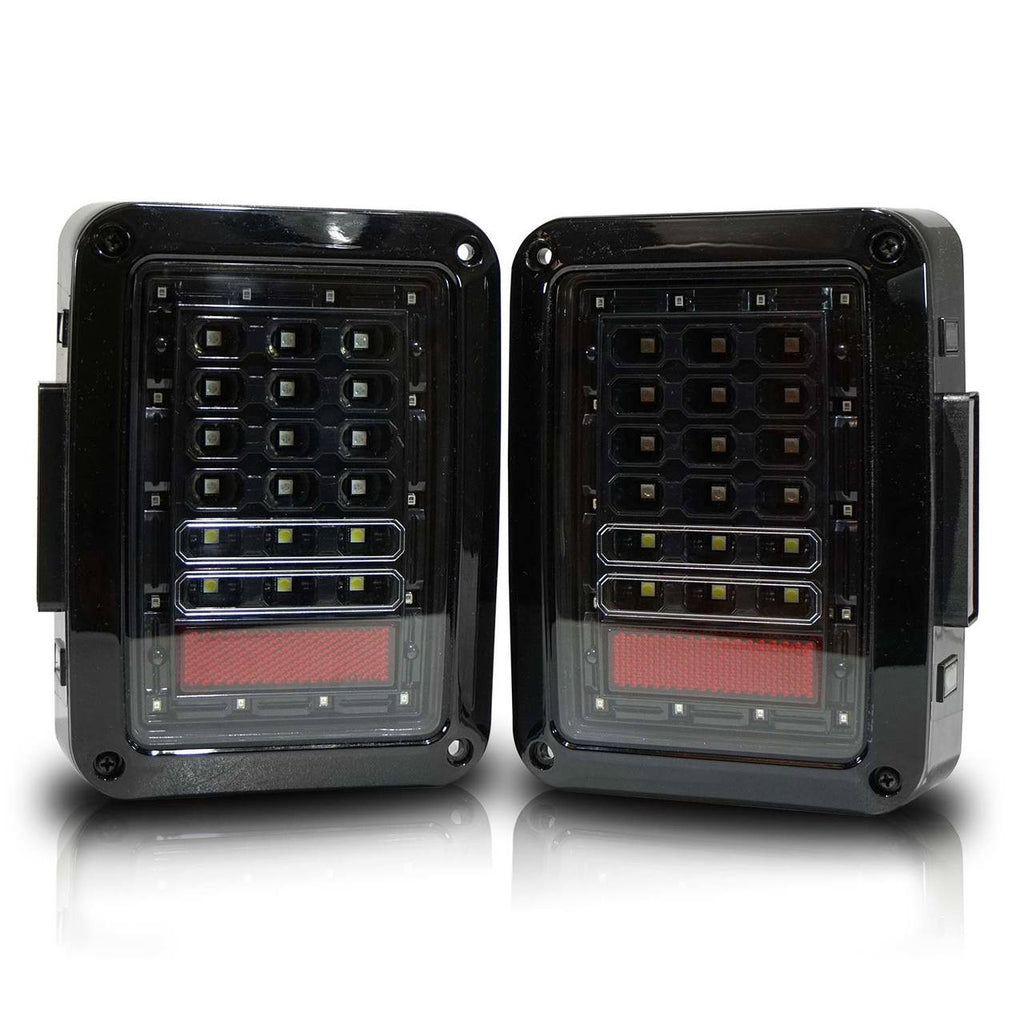 XPE Black LED Tail Lights for Wrangler JK 2007-2018 Lighting