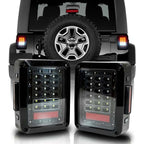XPE Black LED Tail Lights for Wrangler JK 2007 - 2018 - GENSSI Lighting