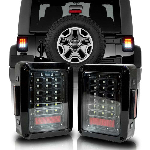 XPE Black LED Tail Lights for Wrangler JK 2007-2018 Default Title Lighting