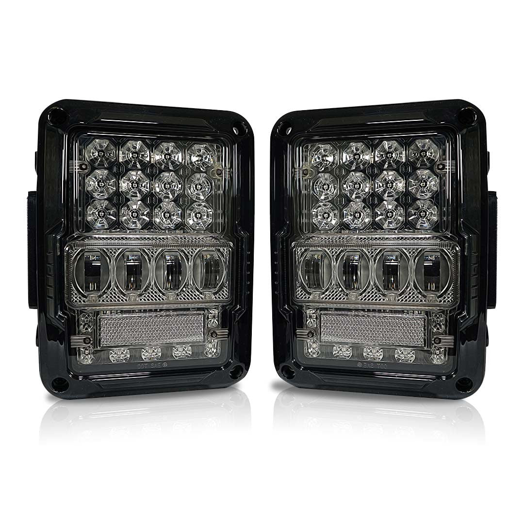Optical Array Clear LED Tail Lights for Wrangler JK 2007-2018 Lighting