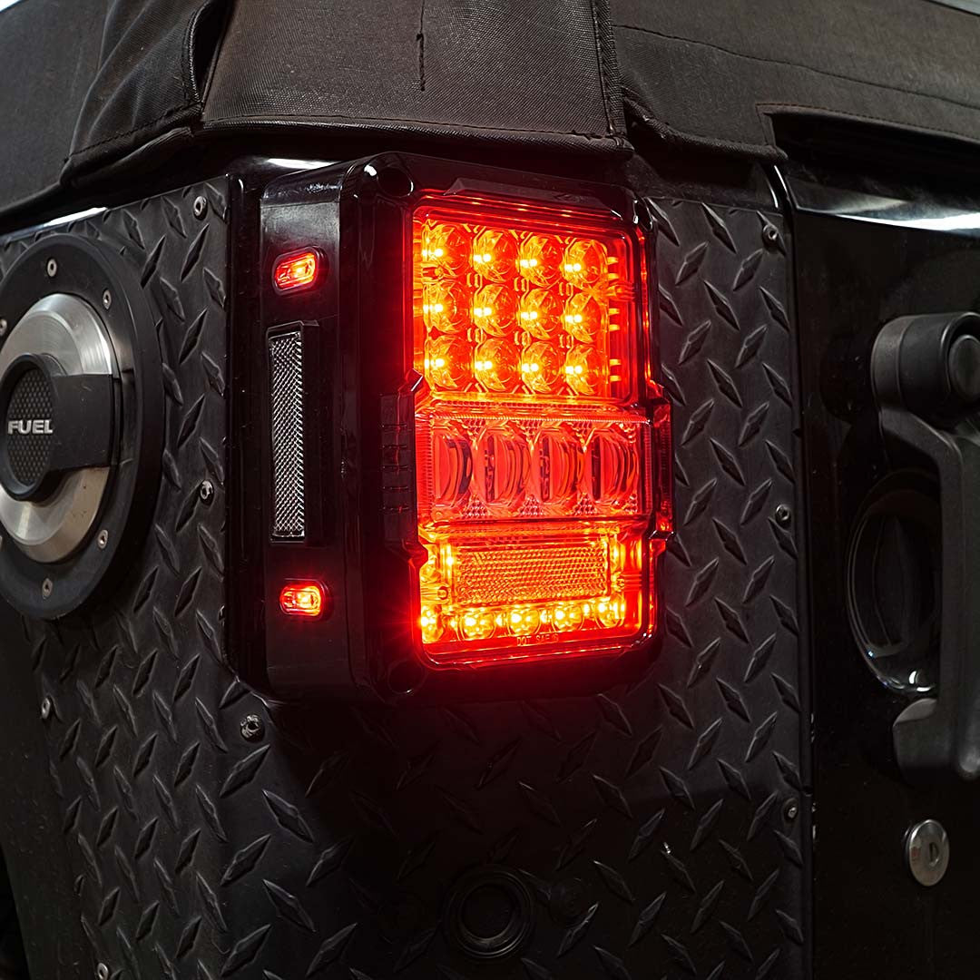 Optical Array Clear LED Tail Lights for Wrangler JK 2007-2018 Lighting