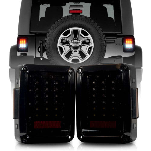 XPE Smoked LED Tail Lights for Wrangler JK 2007-2018 Default Title Lighting