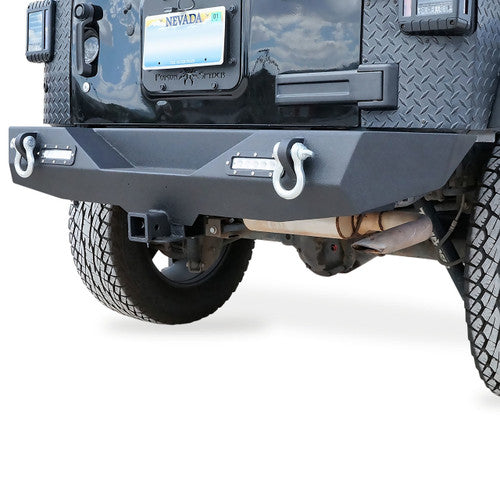 Rear Bumper for Jeep Wrangler JK 2007-2017 with D-Rings and LED Reverse Lamps Default Title Bumper