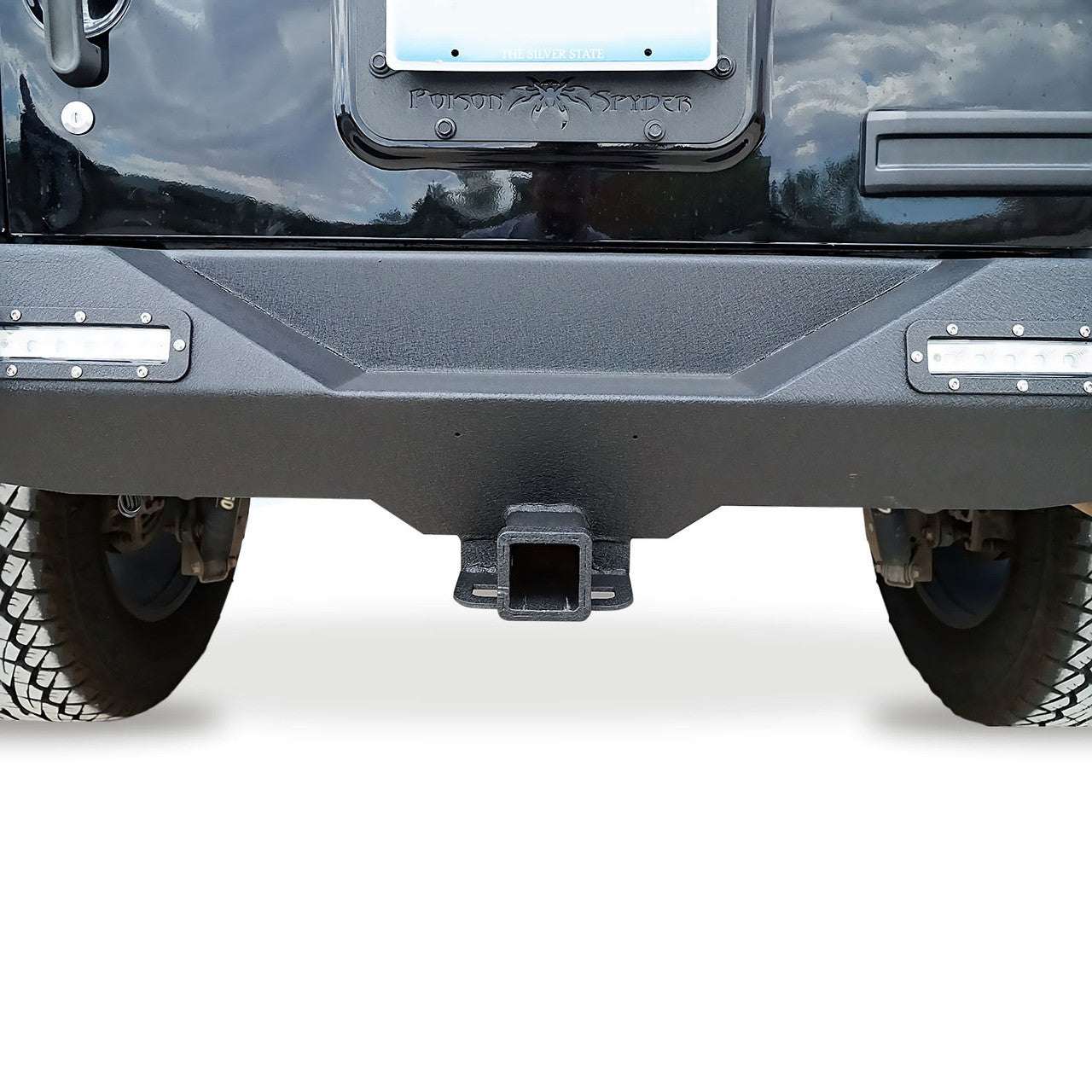 Rear Bumper for Jeep Wrangler JK 2007-2017 with D-Rings and LED Reverse Lamps Bumper