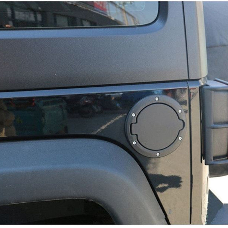 Black Aluminum Fuel Door Cap for Jeep Wrangler 2007-2018 Exterior Part