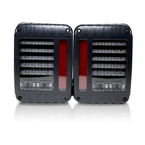 HELIOS Black LED Tail Lights for Wrangler JK 2007-2018 Lighting