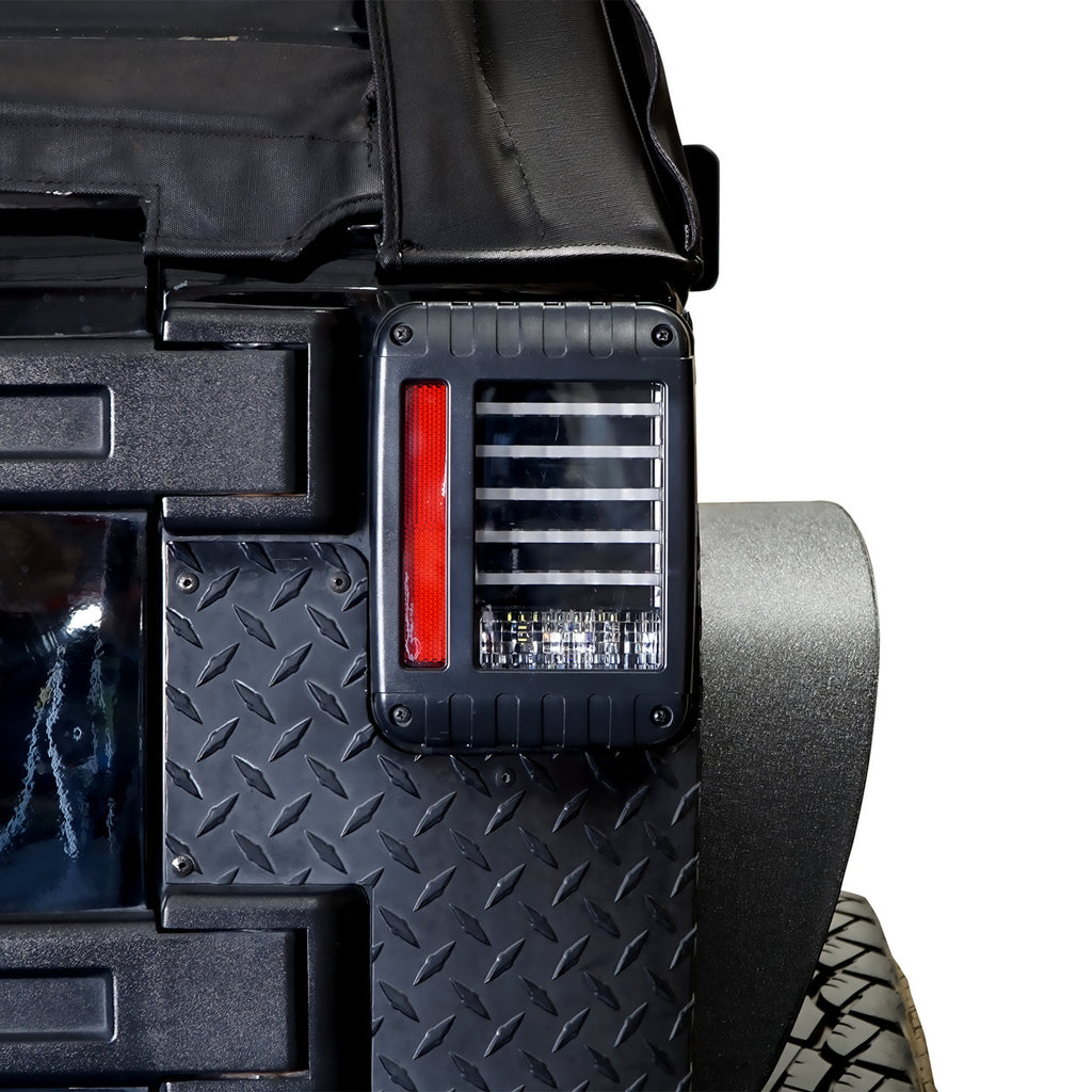 HELIOS Black LED Tail Lights for Wrangler JK 2007-2018 Lighting