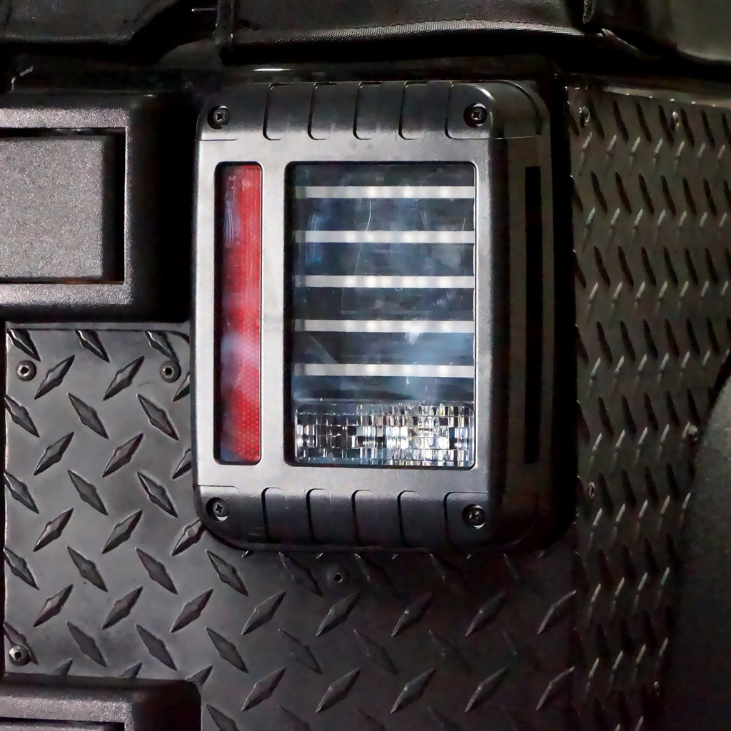 HELIOS Black LED Tail Lights for Wrangler JK 2007-2018 Lighting