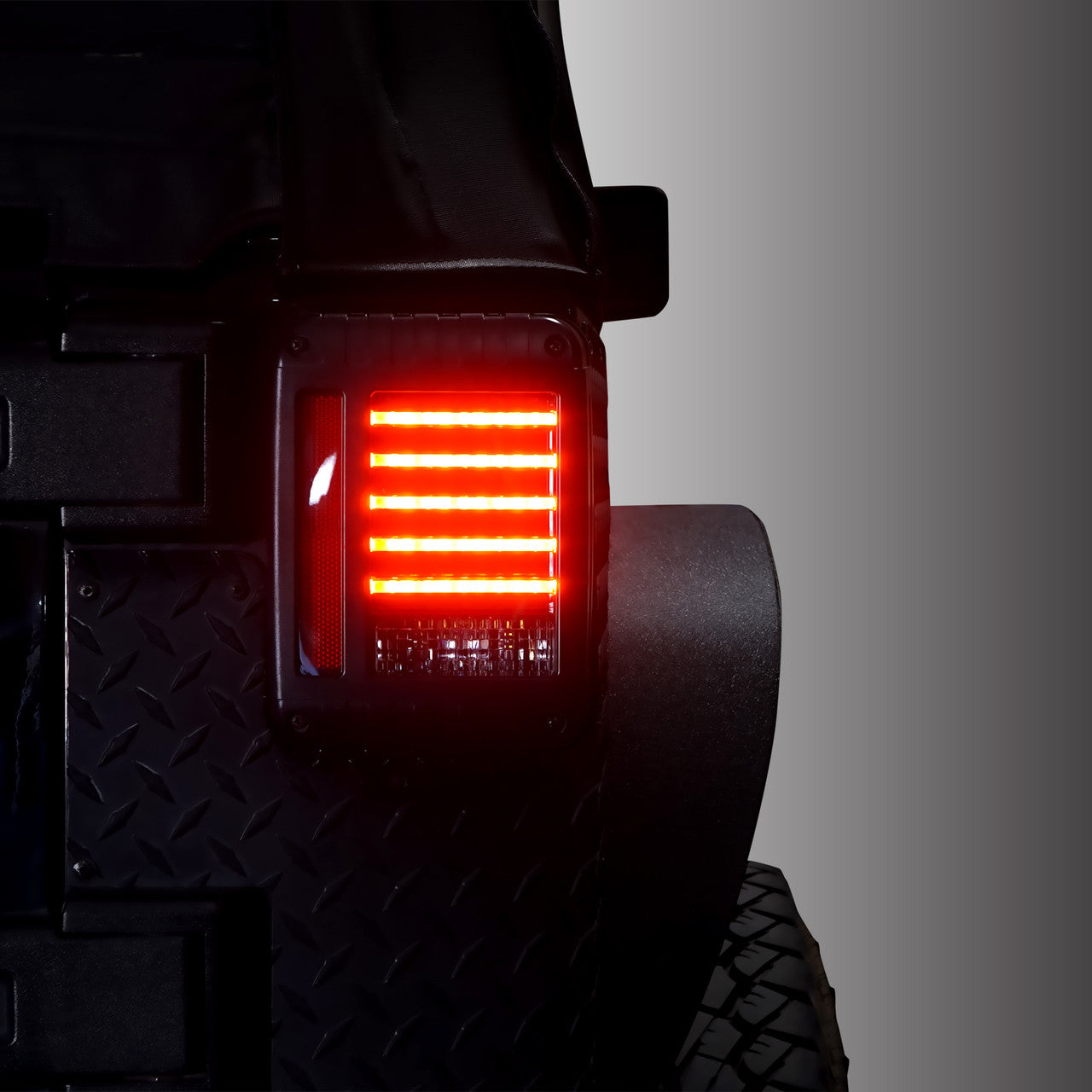 HELIOS Black LED Tail Lights for Wrangler JK 2007-2018 Lighting