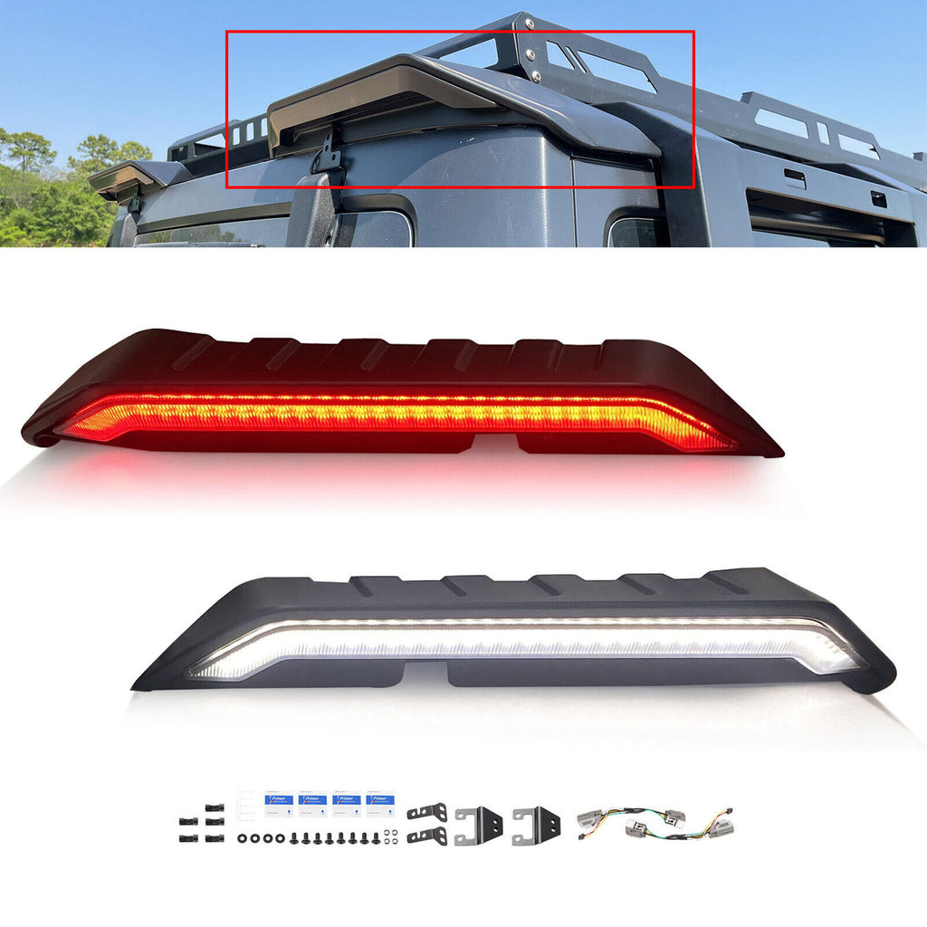 Rear Roof Top Spoiler Wing LED Taillights for Jeep Wrangler JK and JL 2007-2020 Lighting