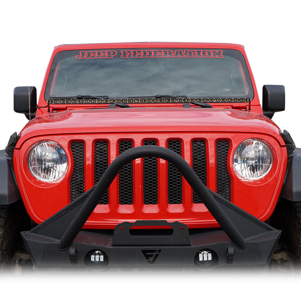 52 Inches LED Hood Mount Light Bar Kit for Jeep Wrangler JL 2018+ Lighting