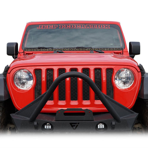 52 Inches LED Hood Mount Light Bar Kit for Jeep Wrangler JL 2018+ - GENSSI Lighting