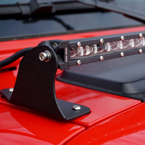 52 Inches LED Hood Mount Light Bar Kit for Jeep Wrangler JL 2018+ - GENSSI Lighting