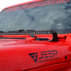 52 Inches LED Hood Mount Light Bar Kit for Jeep Wrangler JL 2018+ - GENSSI Lighting