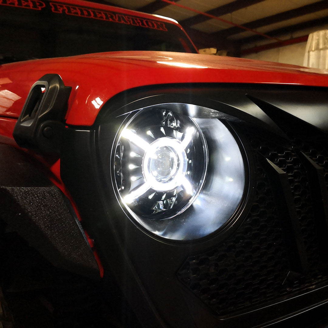 Cyclone HALO LED Headlights for Wrangler JL & Gladiator 2018-2023 Lighting