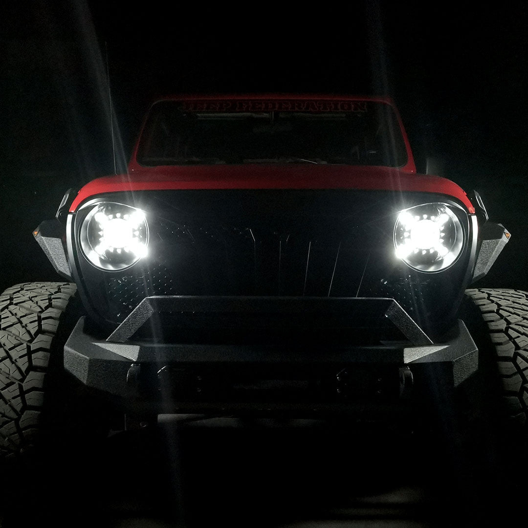 Cyclone HALO LED Headlights for Wrangler JL & Gladiator 2018-2023 Lighting