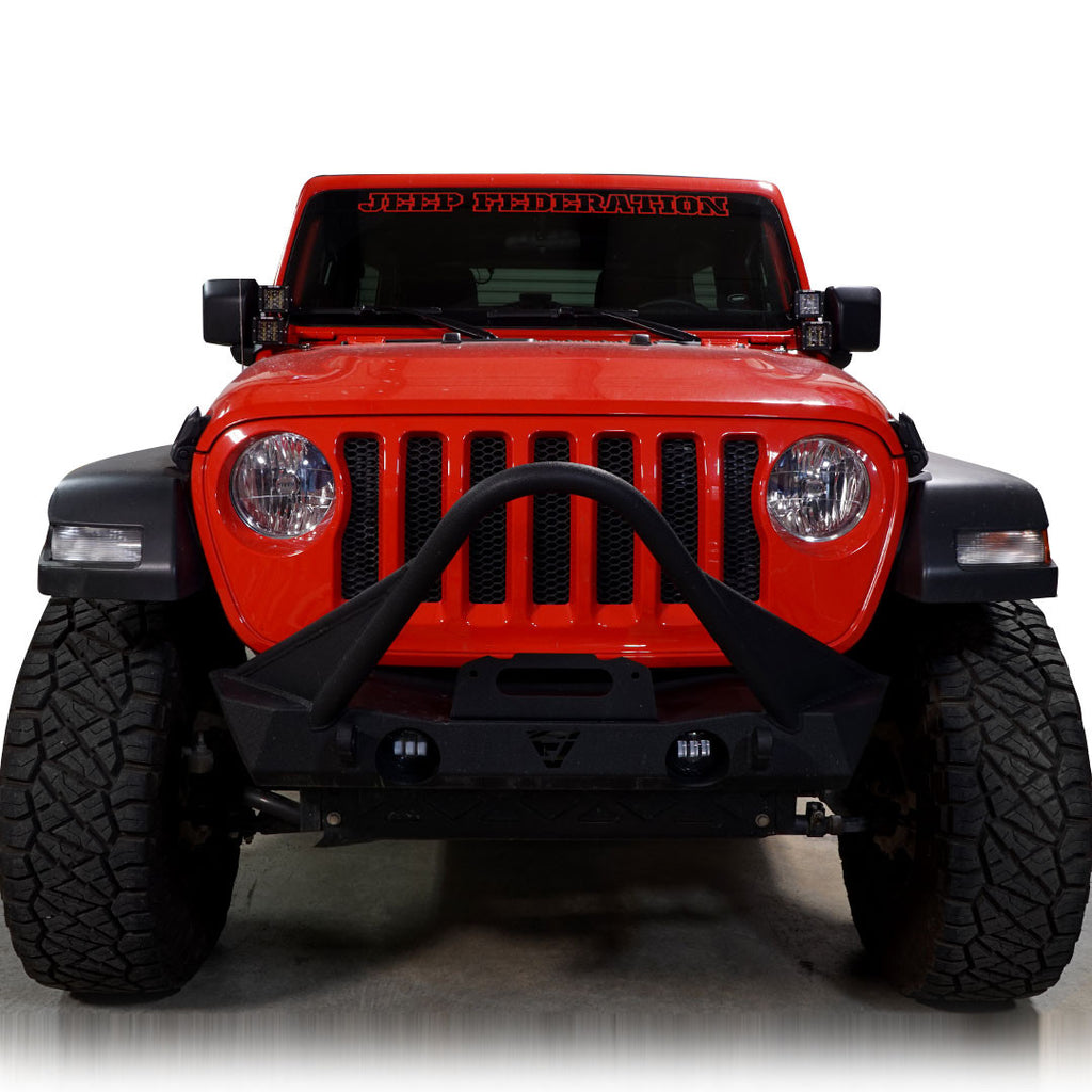 Quad LED Pod Cube Lower Windshield Pillar Light Mount Kit for Wrangler JL 2018+ Lighting