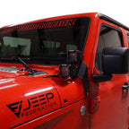 Quad LED Pod Cube Lower Windshield Pillar Light Mount Kit for Wrangler JL 2018+ - GENSSI Lighting