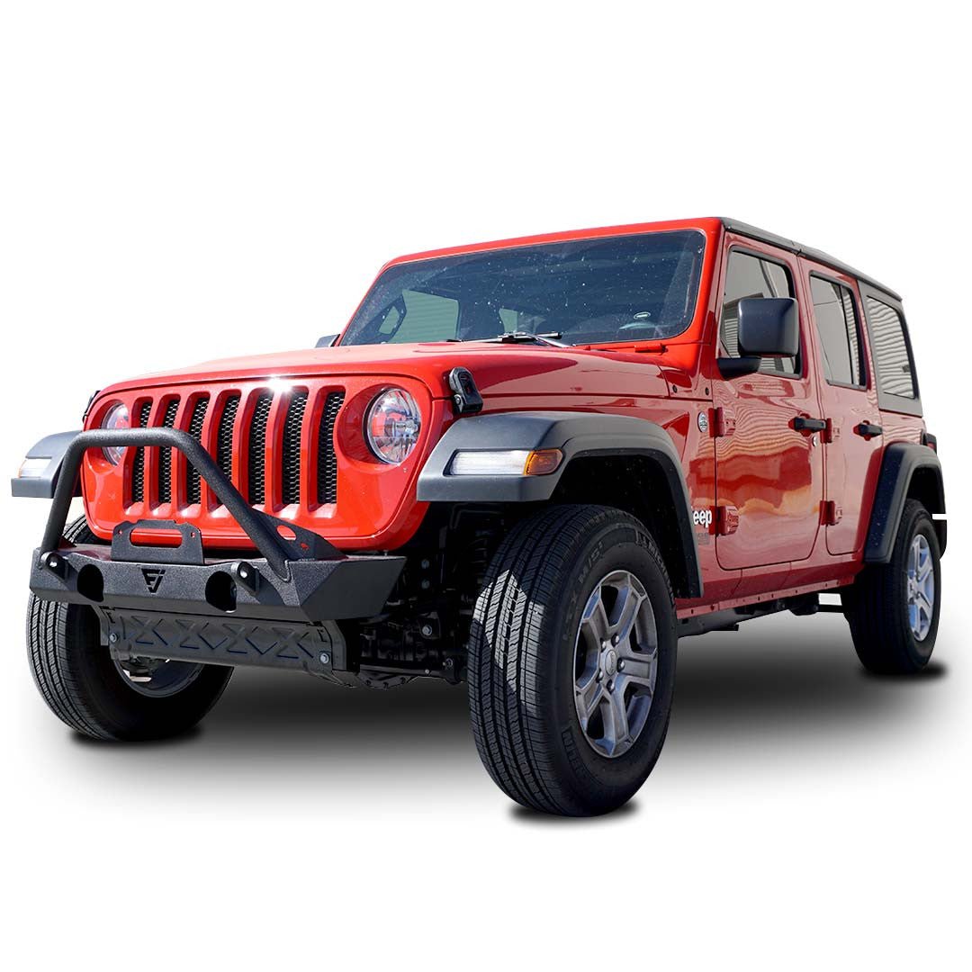 Front Transformer Seventeen Bumper w/Bull Bar w/Fog for Wrangler 2018+ - GENSSI Bumper