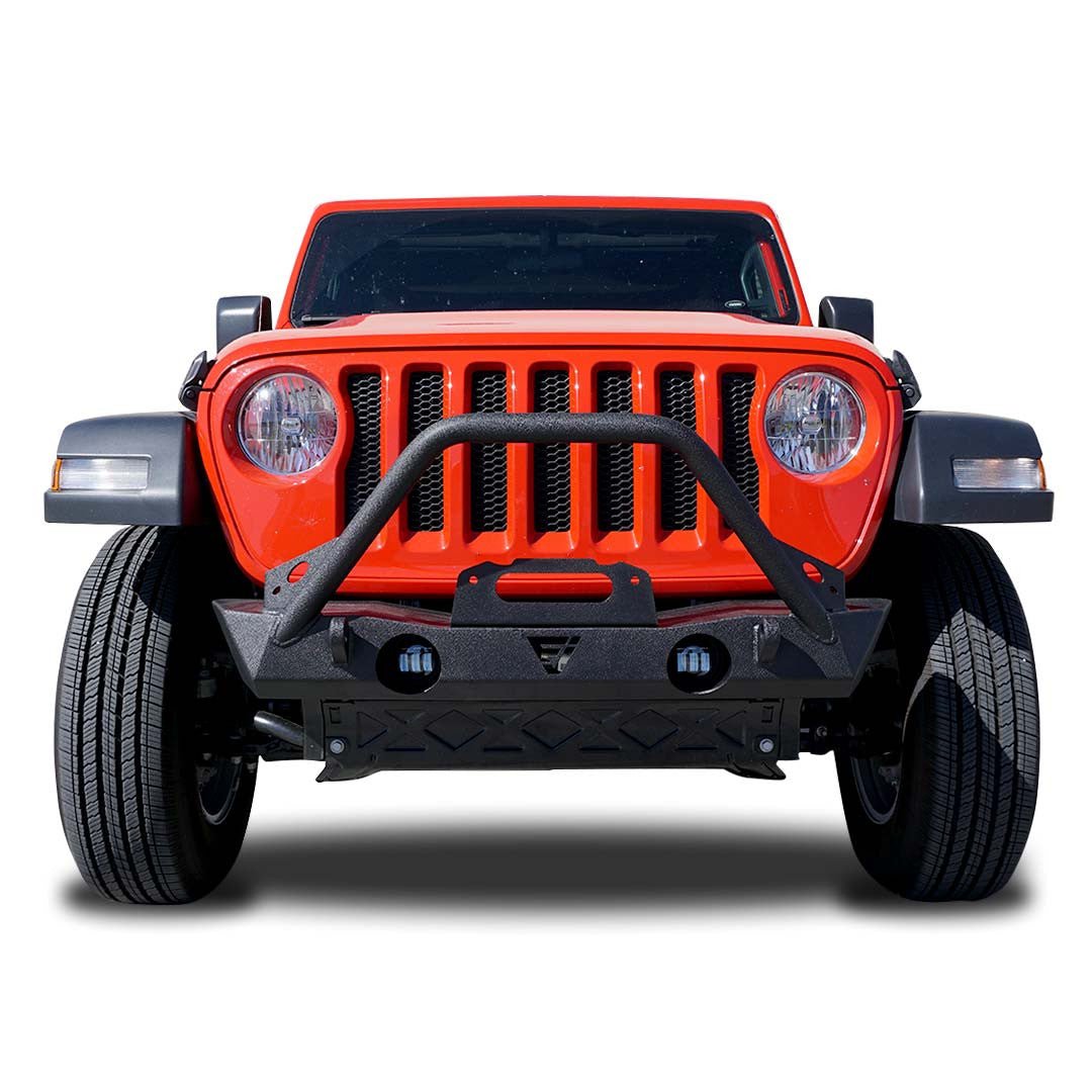 Front Transformer Seventeen Bumper w/Bull Bar w/Fog for Wrangler 2018+ - GENSSI Bumper