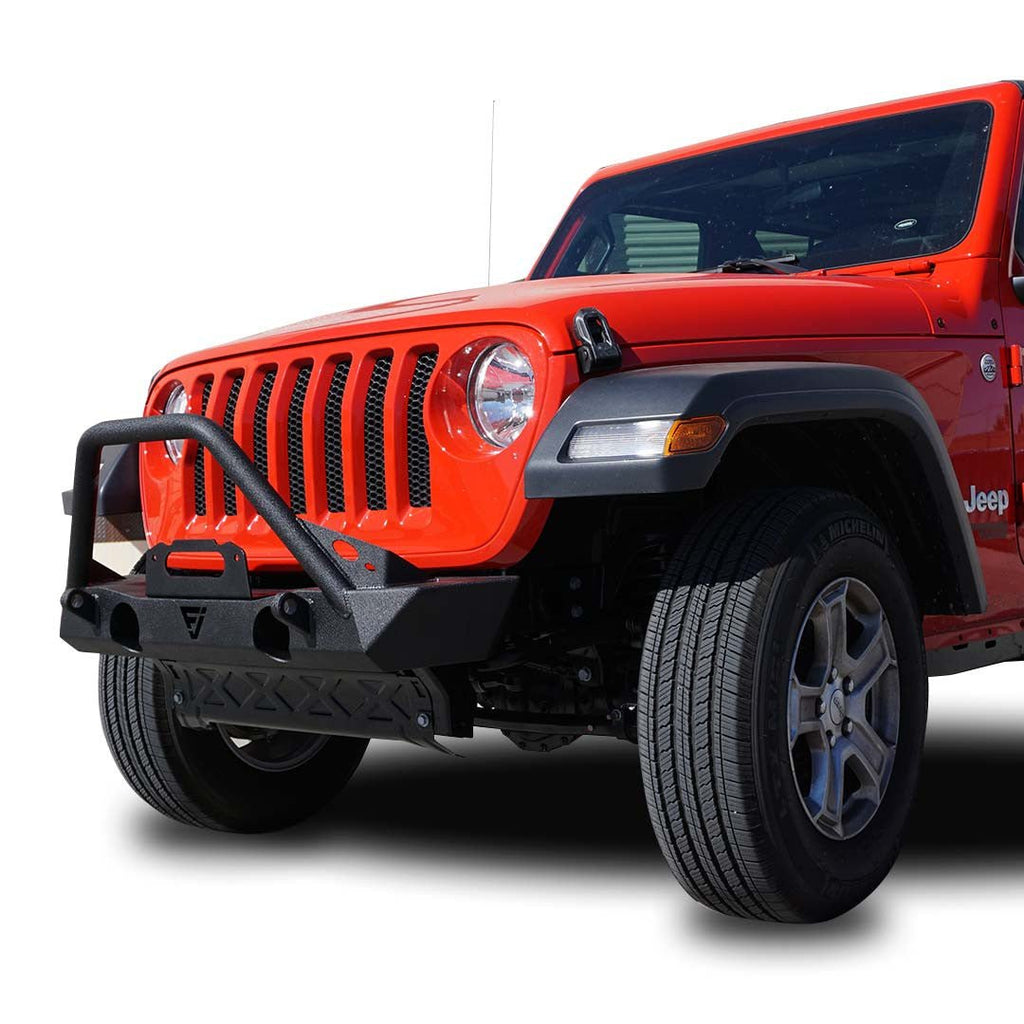 Front Transformer Seventeen Bumper w/Bull Bar w/Fog for Wrangler 2018+ - GENSSI Bumper