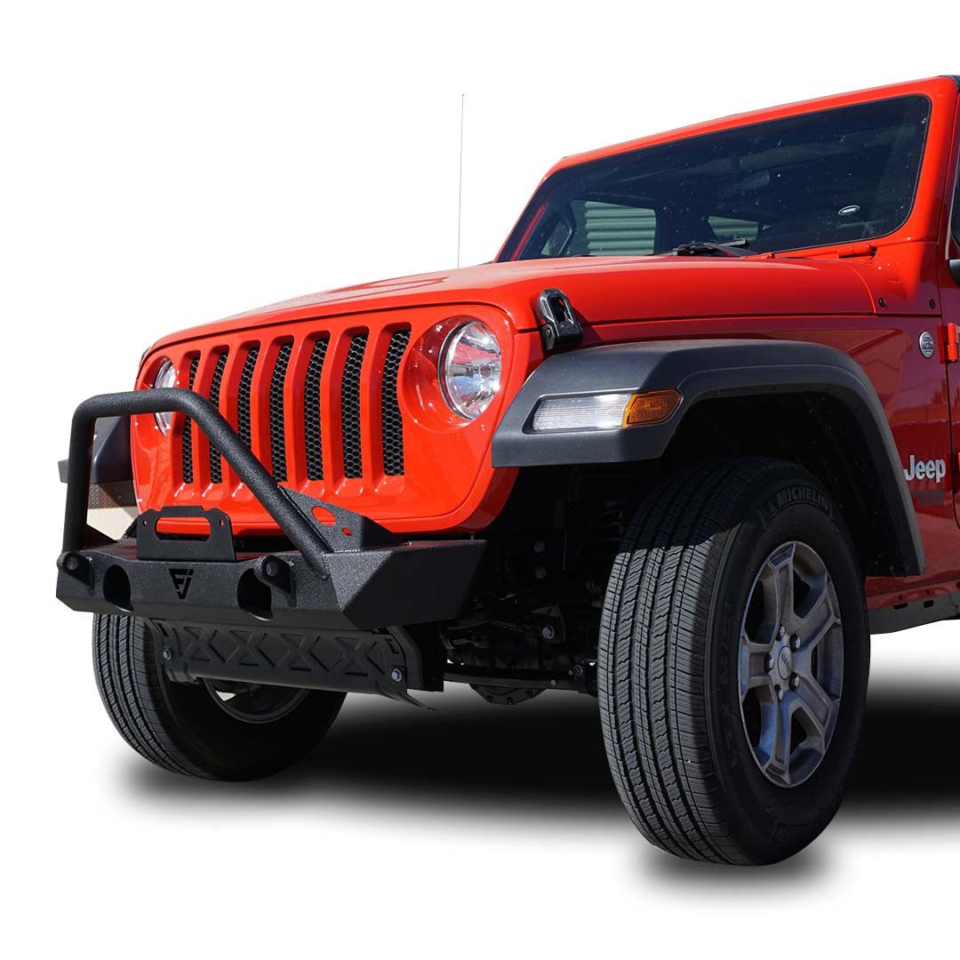 Front Transformer Seventeen Bumper w/Bull Bar w/Fog for Wrangler 2018+ - GENSSI Bumper