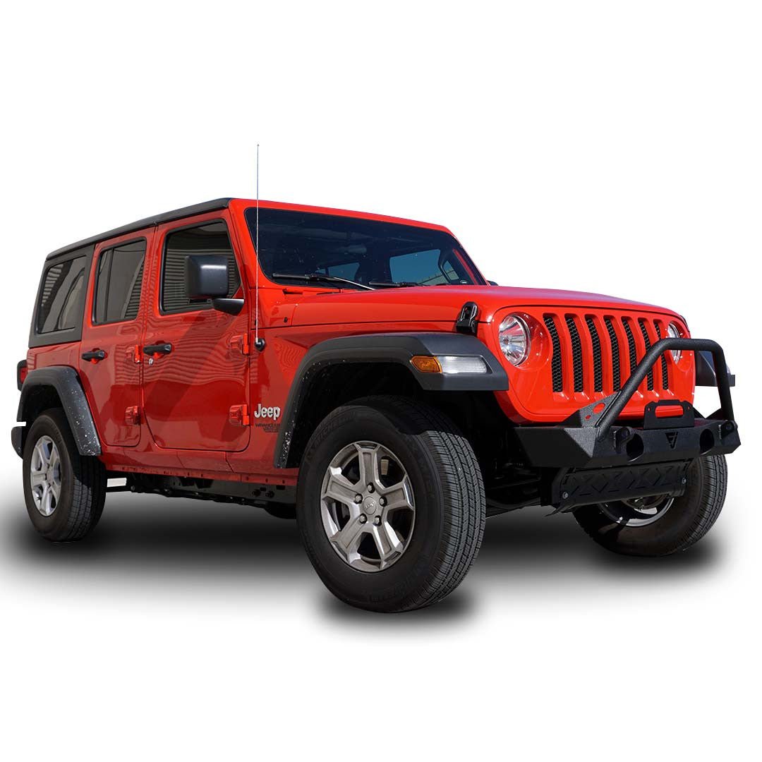 Front Transformer Seventeen Bumper w/Bull Bar w/Fog for Wrangler 2018+ - GENSSI Bumper